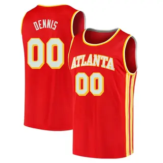 Atlanta Hawks Men's RayJ Dennis Red Fast Break 2020/21 Jersey - Icon Edition